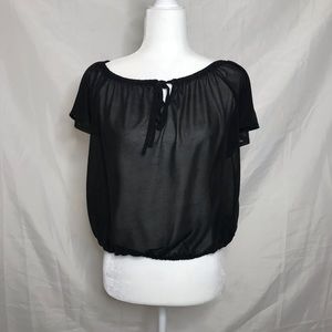 Forever 21 Sheer Black Blouse